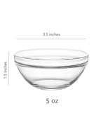 Sweejar 3 inch Small Glass Dipping Bowls set, 3 oz Dipping Sauce Bowls/Dishes, Mini Sauce Bowls for Ketchup, Soy, BBQ, Sushi, Party, 9 pack