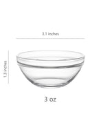 Sweejar 3 inch Small Glass Dipping Bowls set, 3 oz Dipping Sauce Bowls/Dishes, Mini Sauce Bowls for Ketchup, Soy, BBQ, Sushi, Party, 9 pack