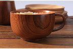 Handmade Wood Bowl, Mug, for Rice, Soup, Dip, Coffee, Tea, Decoration (4PCS Jujube Bowls, M: 4.5'' Dia x 2.6'' High)
