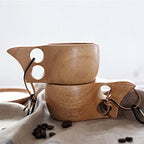 Handmade Wood Bowl, Mug, for Rice, Soup, Dip, Coffee, Tea, Decoration (4PCS Jujube Bowls, M: 4.5'' Dia x 2.6'' High)