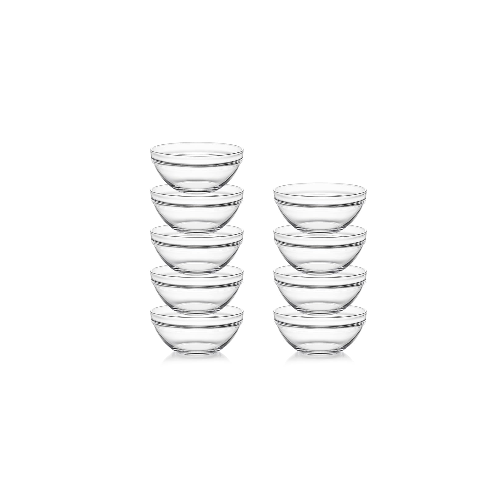 Sweejar 3 inch Small Glass Dipping Bowls set, 3 oz Dipping Sauce Bowls/Dishes, Mini Sauce Bowls for Ketchup, Soy, BBQ, Sushi, Party, 9 pack