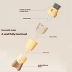 3 in 1 Cup Lid Cleaning Brush, 2024 Multifunctional Crevice Portable Cup Lid Cleaning Brush for Bottle Gap Tight Spaces Cup (B-Green)