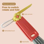 3 in 1 Cup Lid Cleaning Brush, 2024 Multifunctional Crevice Portable Cup Lid Cleaning Brush for Bottle Gap Tight Spaces Cup (B-Green)