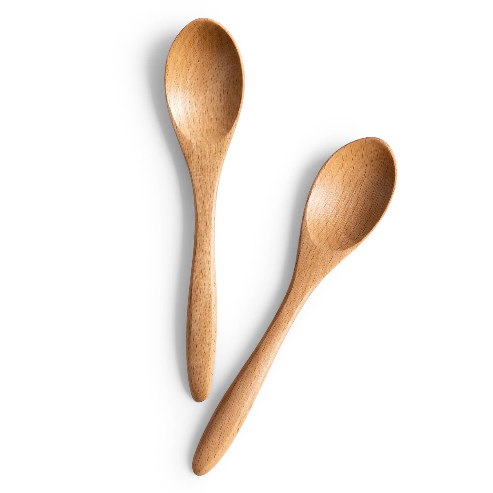 7 PCS Small Wooden Spoons, 5.8 Inch Honey Spoons for Tea, Hardwood Wooden Honey Teaspoon for Coffee, Little Tiny Wood Spoons, Bamboo Table Spoon for stirring, Wooden Spoons for Utensils Set