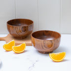 Handmade Wood Bowl, Mug, for Rice, Soup, Dip, Coffee, Tea, Decoration (4PCS Jujube Bowls, M: 4.5'' Dia x 2.6'' High)