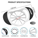 SCHVUBENR 4.72 Inch Large Apple Slicer with 12 Blades - Professional Apple Cutter - Stainless Steel Apple Corer - Sharp Apple Slicer and Corer - Apple Corer Tool - Dishwasher Safe(Black)