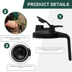 Set of 2 Glass Pitcher with Lid,2 Quart (64 oz / 1.9 Liter) Leak Proof,Glass Water Jugs, BPA-Free,Microwave & Dishwasher Safe Pitcher,Sun & Iced Tea, Sangria,Cold Brew Coffee & More