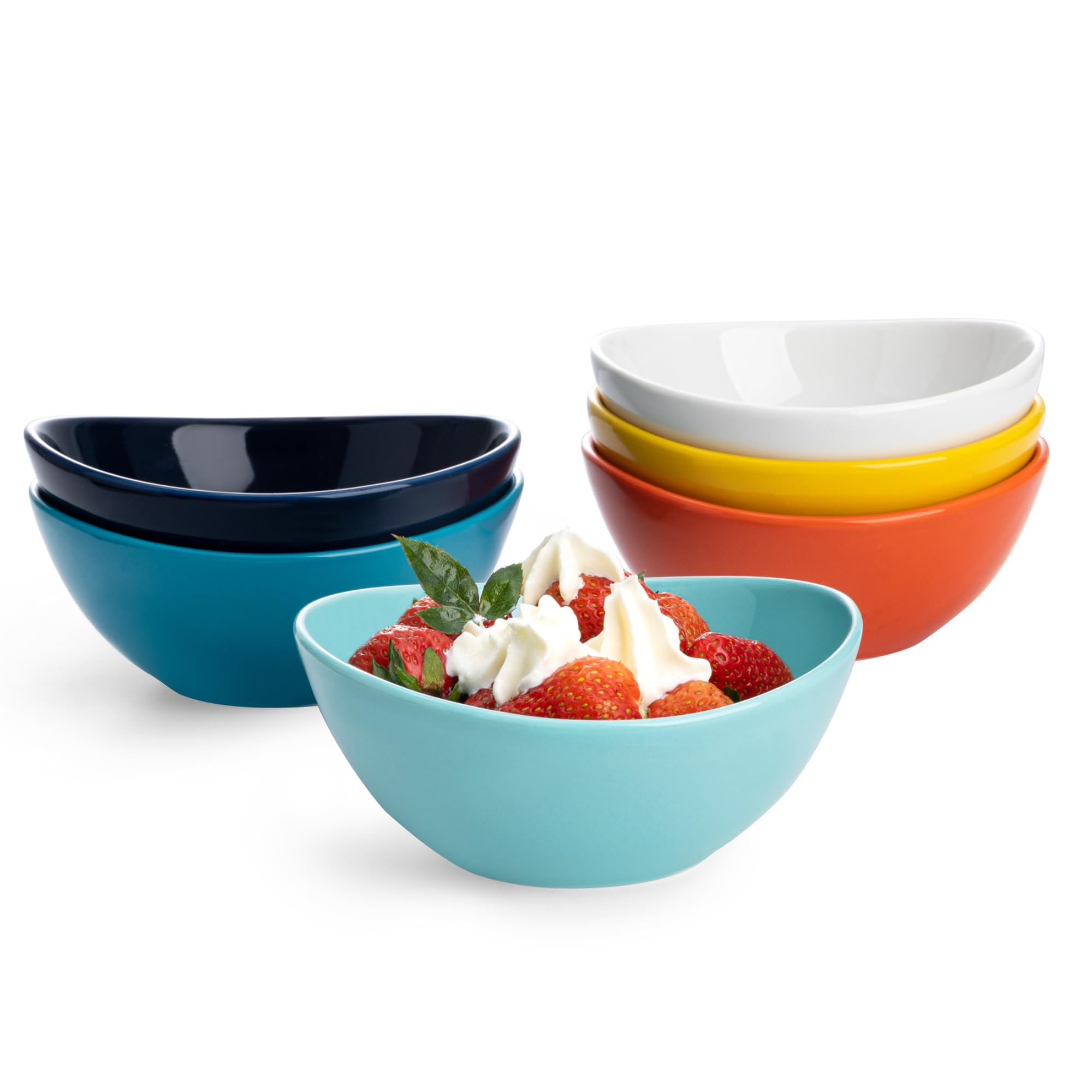 Sweese 4 oz Very Small White Porcelain Bowls - Set of 6 Dipping, Sauce, Salsa & Snack Bowls, Mini Ceramic Bowls for Condiments & Charcuterie