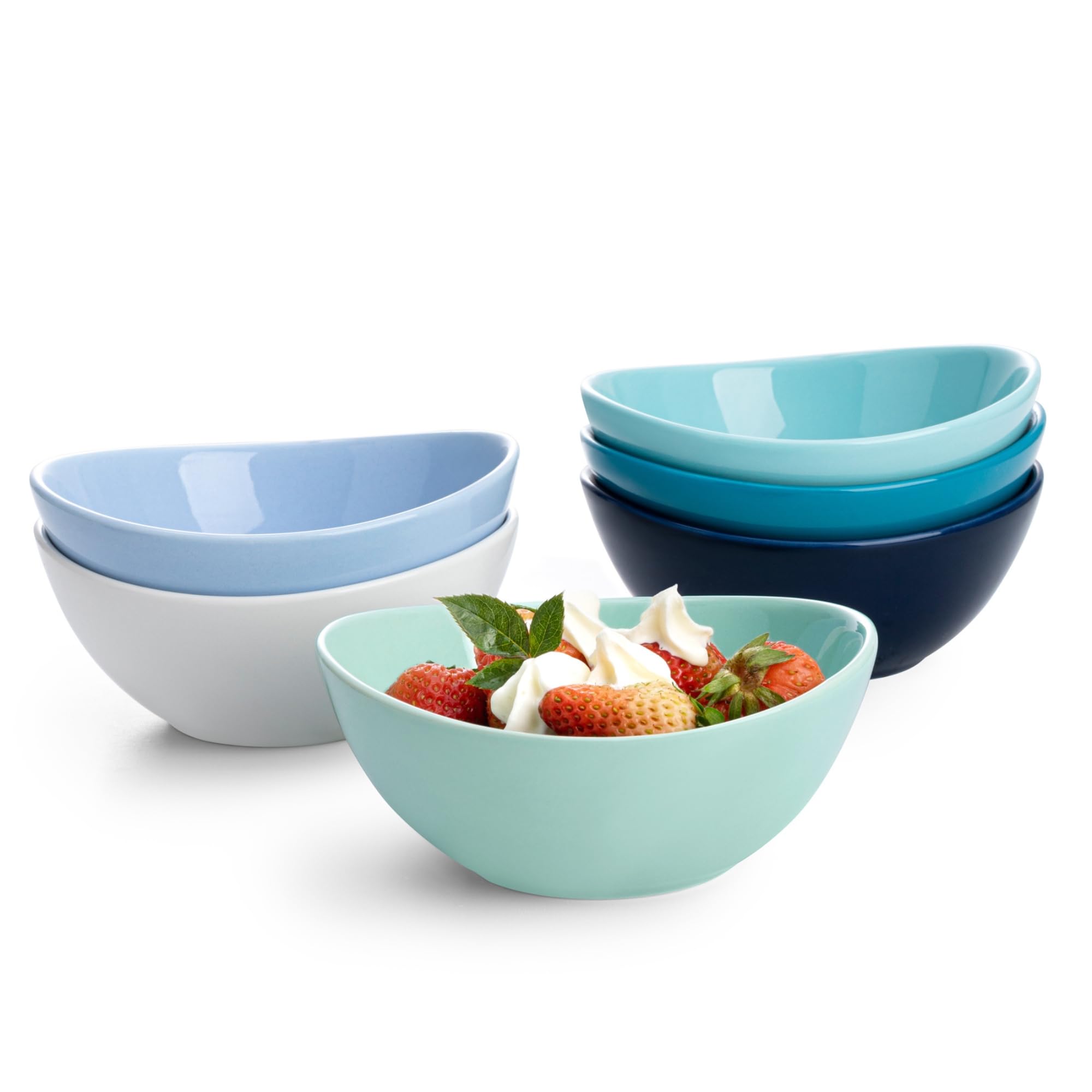 Sweese 4 oz Very Small White Porcelain Bowls - Set of 6 Dipping, Sauce, Salsa & Snack Bowls, Mini Ceramic Bowls for Condiments & Charcuterie
