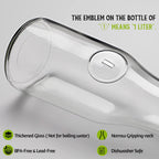 Set of 6 Glass Carafe with Lid, 1 Liter Beverage Serveware Carafe, Clear Glass Pitcher for Mimosa Bar, Brunch, Cold Water, Juice, Milk, Iced Tea, Lemonade