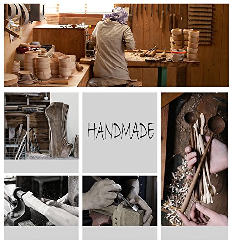 Handmade Wood Bowl, Mug, for Rice, Soup, Dip, Coffee, Tea, Decoration (4PCS Jujube Bowls, M: 4.5'' Dia x 2.6'' High)