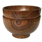 Handmade Wood Bowl, Mug, for Rice, Soup, Dip, Coffee, Tea, Decoration (4PCS Jujube Bowls, M: 4.5'' Dia x 2.6'' High)