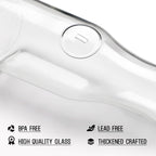 Set of 6 Glass Carafe with Lid, 1 Liter Beverage Serveware Carafe, Clear Glass Pitcher for Mimosa Bar, Brunch, Cold Water, Juice, Milk, Iced Tea, Lemonade