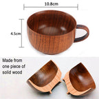 Handmade Wood Bowl, Mug, for Rice, Soup, Dip, Coffee, Tea, Decoration (4PCS Jujube Bowls, M: 4.5'' Dia x 2.6'' High)