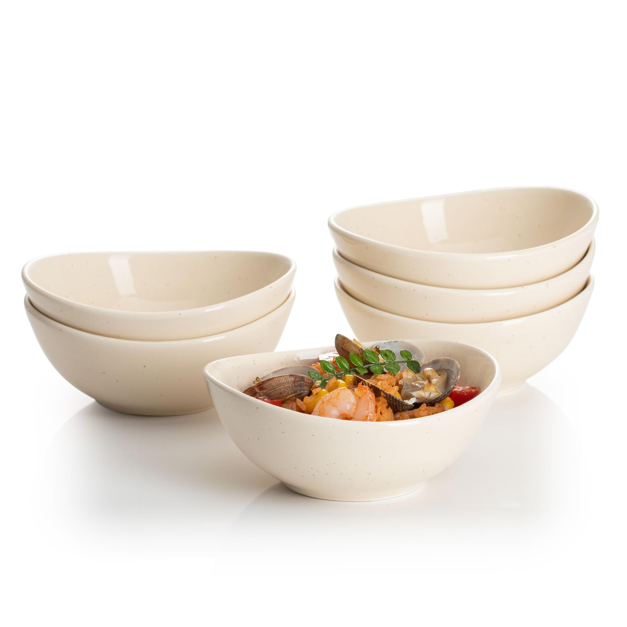 Sweese 4 oz Very Small White Porcelain Bowls - Set of 6 Dipping, Sauce, Salsa & Snack Bowls, Mini Ceramic Bowls for Condiments & Charcuterie