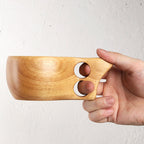 Handmade Wood Bowl, Mug, for Rice, Soup, Dip, Coffee, Tea, Decoration (4PCS Jujube Bowls, M: 4.5'' Dia x 2.6'' High)
