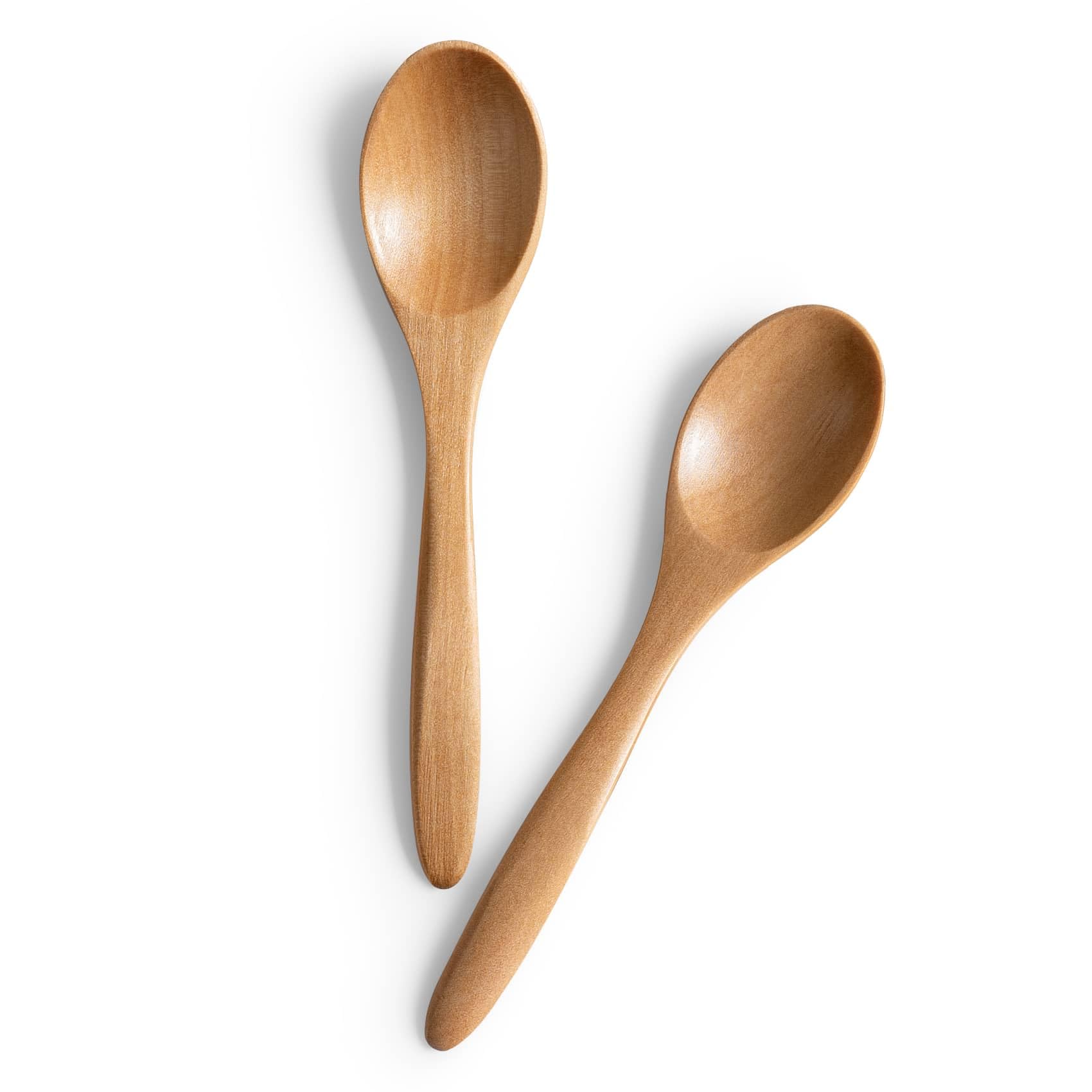 7 PCS Small Wooden Spoons, 5.8 Inch Honey Spoons for Tea, Hardwood Wooden Honey Teaspoon for Coffee, Little Tiny Wood Spoons, Bamboo Table Spoon for stirring, Wooden Spoons for Utensils Set