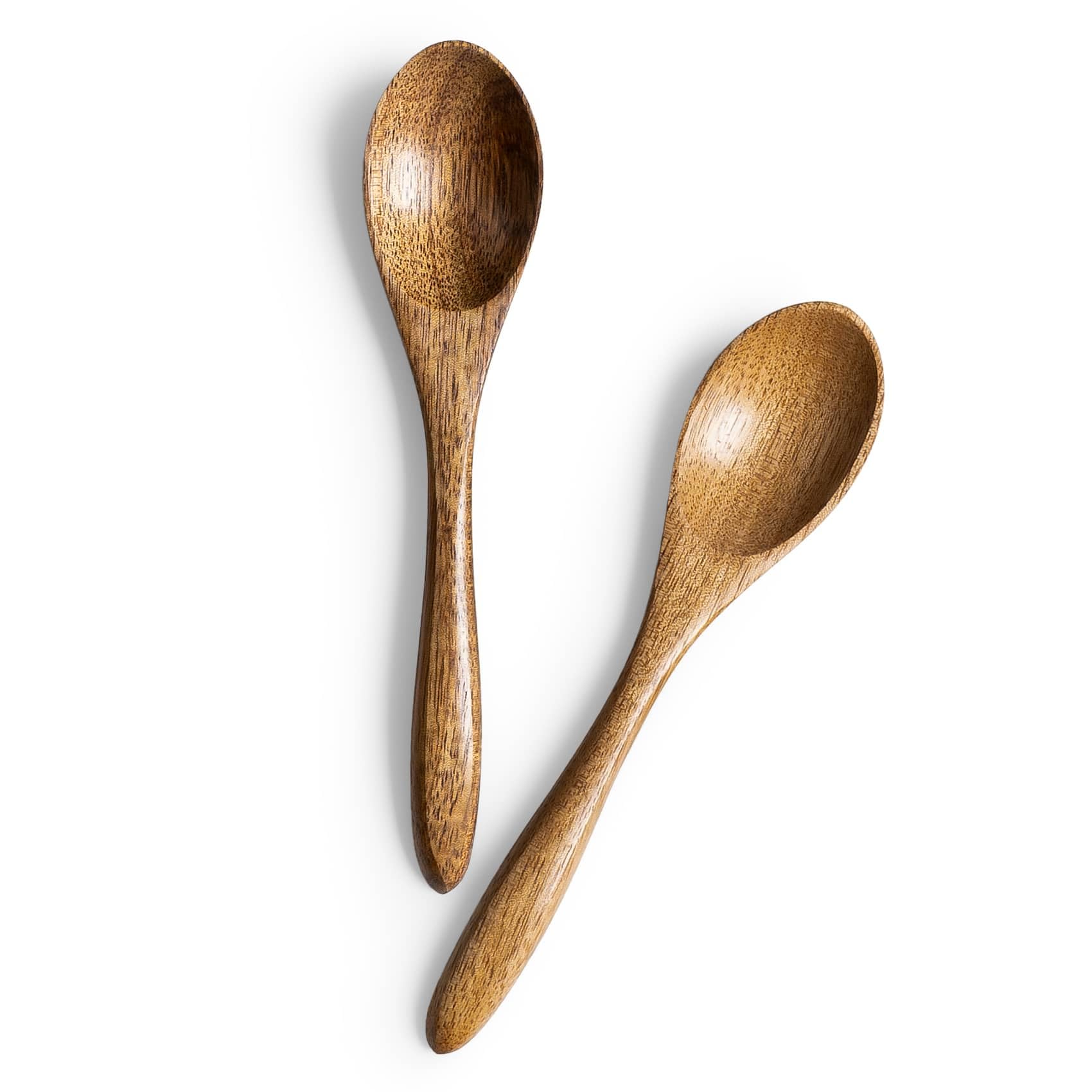7 PCS Small Wooden Spoons, 5.8 Inch Honey Spoons for Tea, Hardwood Wooden Honey Teaspoon for Coffee, Little Tiny Wood Spoons, Bamboo Table Spoon for stirring, Wooden Spoons for Utensils Set