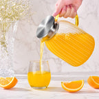 1 Gallon 128oz Glass Pitcher, Water Pitcher with Lid and Spout, Glass Carafe for Hot/Cold Drink, Water Jug for Iced Tea, Coffee, Juice, Milk, Beverage (Extra-Wide Mouth)