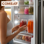 ComSaf Airtight Glass Jars with Lids 17oz Small Food Storage Container Set of 6 - Airtight Canister with Clear Preserving Seal Wire Clip Fastening for Kitchen Canning Pickling Mason jars