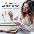 7 PCS Small Wooden Spoons, 5.8 Inch Honey Spoons for Tea, Hardwood Wooden Honey Teaspoon for Coffee, Little Tiny Wood Spoons, Bamboo Table Spoon for stirring, Wooden Spoons for Utensils Set
