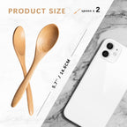 7 PCS Small Wooden Spoons, 5.8 Inch Honey Spoons for Tea, Hardwood Wooden Honey Teaspoon for Coffee, Little Tiny Wood Spoons, Bamboo Table Spoon for stirring, Wooden Spoons for Utensils Set