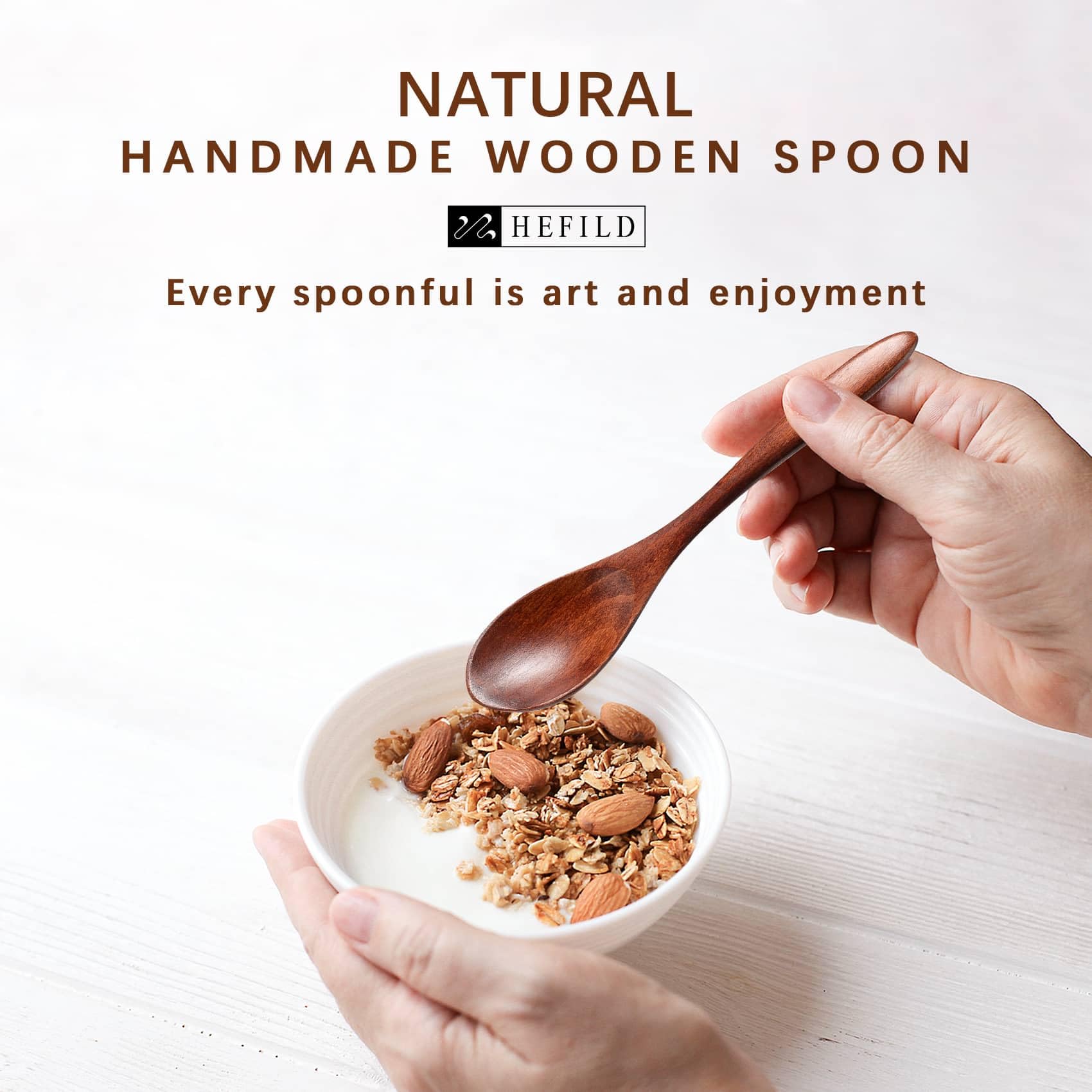 7 PCS Small Wooden Spoons, 5.8 Inch Honey Spoons for Tea, Hardwood Wooden Honey Teaspoon for Coffee, Little Tiny Wood Spoons, Bamboo Table Spoon for stirring, Wooden Spoons for Utensils Set