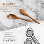 7 PCS Small Wooden Spoons, 5.8 Inch Honey Spoons for Tea, Hardwood Wooden Honey Teaspoon for Coffee, Little Tiny Wood Spoons, Bamboo Table Spoon for stirring, Wooden Spoons for Utensils Set