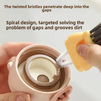 3 in 1 Cup Lid Cleaning Brush, 2024 Multifunctional Crevice Portable Cup Lid Cleaning Brush for Bottle Gap Tight Spaces Cup (B-Green)