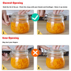 ComSaf Airtight Glass Jars with Lids 17oz Small Food Storage Container Set of 6 - Airtight Canister with Clear Preserving Seal Wire Clip Fastening for Kitchen Canning Pickling Mason jars