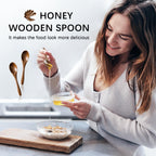 7 PCS Small Wooden Spoons, 5.8 Inch Honey Spoons for Tea, Hardwood Wooden Honey Teaspoon for Coffee, Little Tiny Wood Spoons, Bamboo Table Spoon for stirring, Wooden Spoons for Utensils Set
