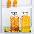 1 Gallon 128oz Glass Pitcher, Water Pitcher with Lid and Spout, Glass Carafe for Hot/Cold Drink, Water Jug for Iced Tea, Coffee, Juice, Milk, Beverage (Extra-Wide Mouth)