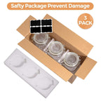 ComSaf Large Glass Jars with Lid 64 oz, Large Mason Jars Set of 3, Glass Canisters with Airtight Lids, Half Gallon Canning Jar with Seal Wire Clip Fastening for Kitchen, Pickle, Flour, Sugar, Cereal