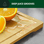 ROYAL CRAFT WOOD Wooden Cutting Boards for Kitchen Meal Prep & Serving - Bamboo Wood Serving Board Set - Charcuterie & Chopping Butcher Block for Meat