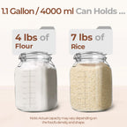 ComSaf Large Glass Jars with Lid 64 oz, Large Mason Jars Set of 3, Glass Canisters with Airtight Lids, Half Gallon Canning Jar with Seal Wire Clip Fastening for Kitchen, Pickle, Flour, Sugar, Cereal