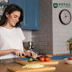 ROYAL CRAFT WOOD Wooden Cutting Boards for Kitchen Meal Prep & Serving - Bamboo Wood Serving Board Set - Charcuterie & Chopping Butcher Block for Meat