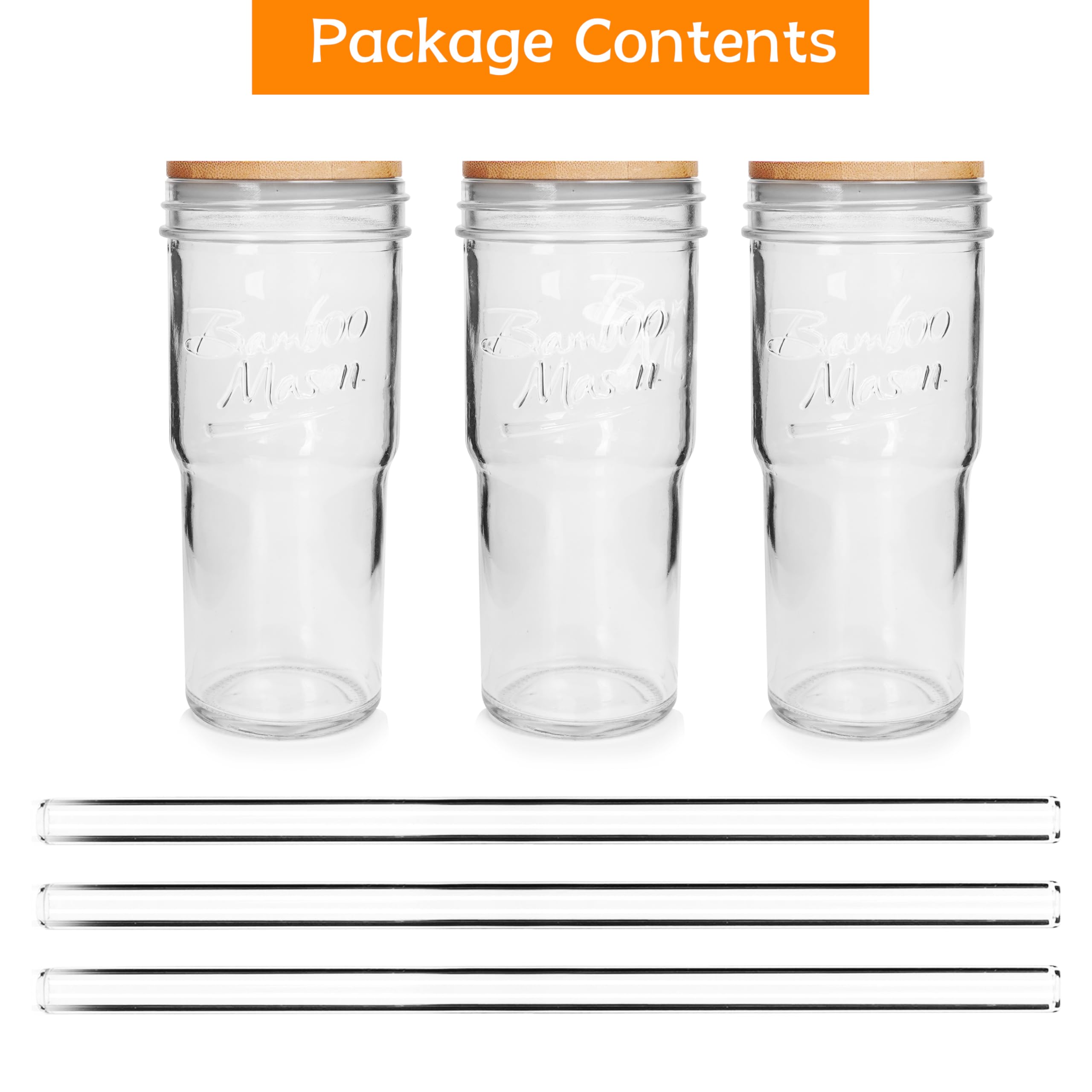 ANOTION Glass Cups with Lids and Straws - 40 Oz Tumbler with Handle and Straw Glass Water Bottles Drinking Glasses with Straws Iced Coffee Cups Travel Coffee Mug Smoothie Tumbler