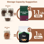 ComSaf Airtight Glass Jars with Lids 17oz Small Food Storage Container Set of 6 - Airtight Canister with Clear Preserving Seal Wire Clip Fastening for Kitchen Canning Pickling Mason jars