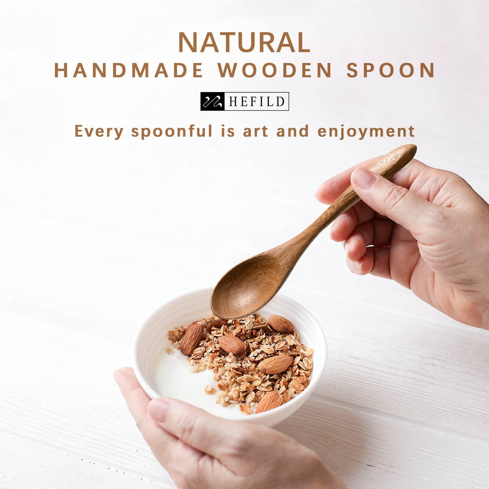 7 PCS Small Wooden Spoons, 5.8 Inch Honey Spoons for Tea, Hardwood Wooden Honey Teaspoon for Coffee, Little Tiny Wood Spoons, Bamboo Table Spoon for stirring, Wooden Spoons for Utensils Set