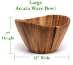 Lipper International Acacia Wave Bowl