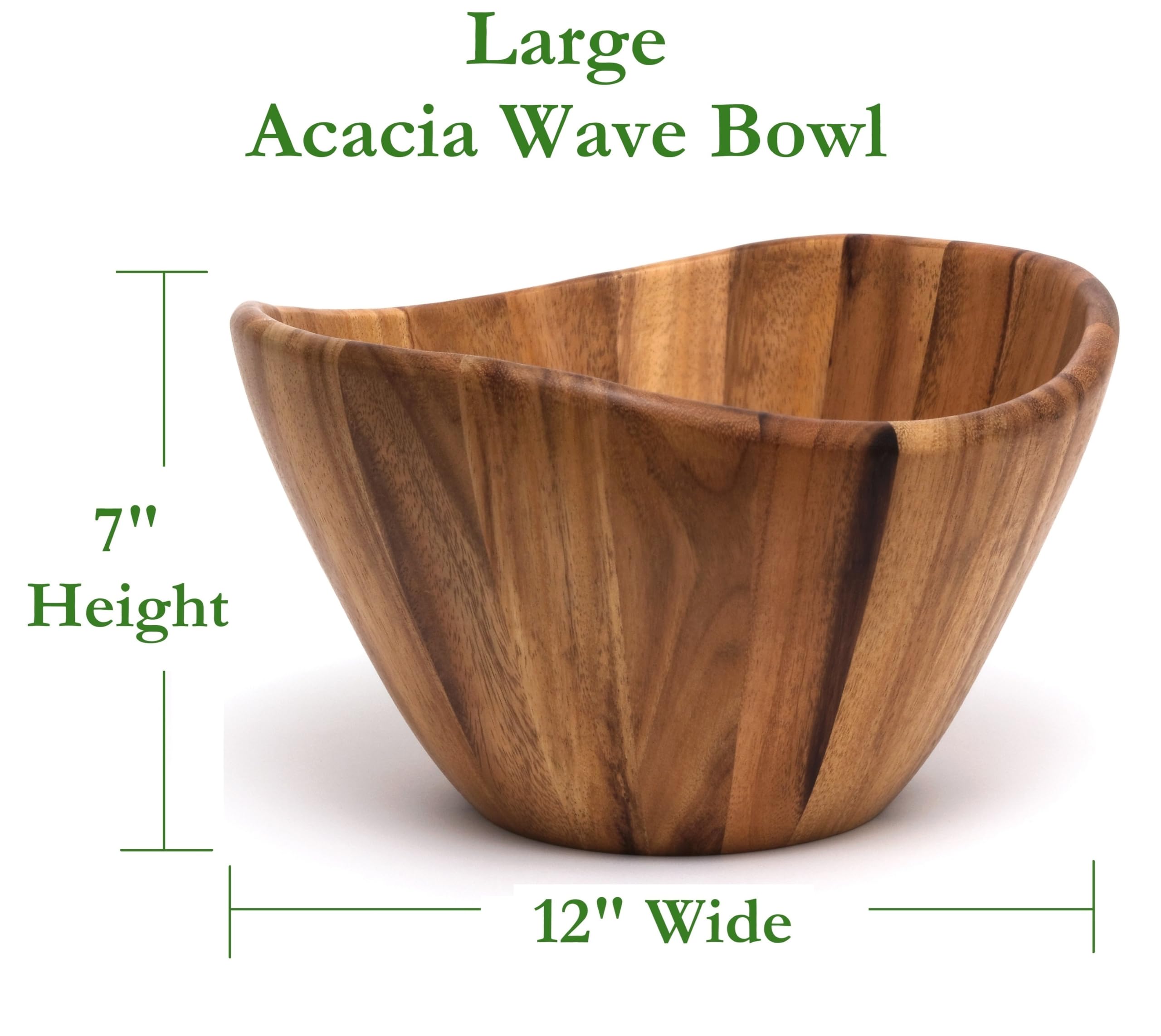 Lipper International Acacia Wave Bowl