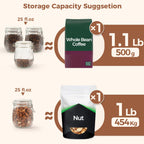 ComSaf Airtight Glass Jars with Lids 17oz Small Food Storage Container Set of 6 - Airtight Canister with Clear Preserving Seal Wire Clip Fastening for Kitchen Canning Pickling Mason jars