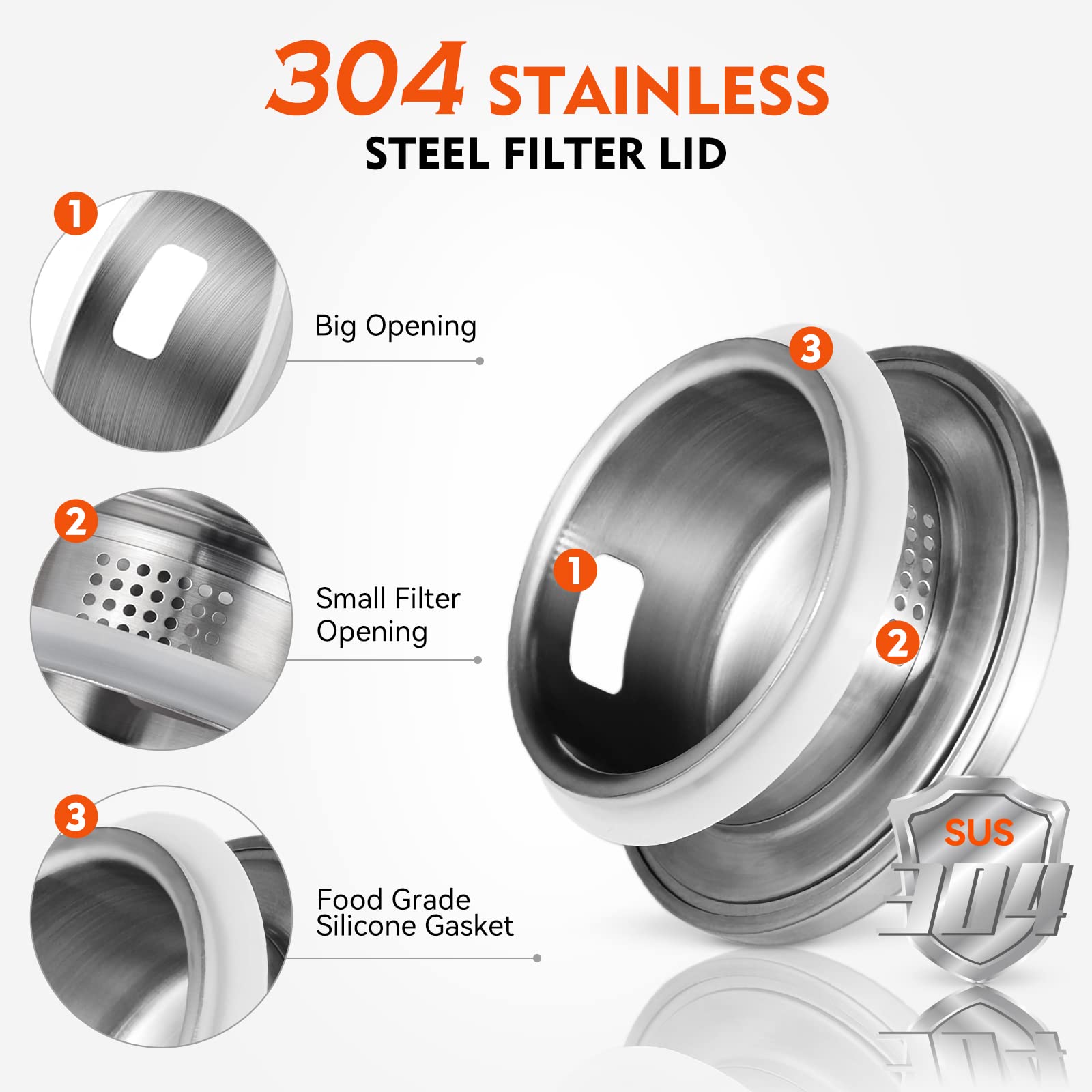 1 Gallon 128oz Glass Pitcher, Water Pitcher with Lid and Spout, Glass Carafe for Hot/Cold Drink, Water Jug for Iced Tea, Coffee, Juice, Milk, Beverage (Extra-Wide Mouth)