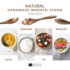 7 PCS Small Wooden Spoons, 5.8 Inch Honey Spoons for Tea, Hardwood Wooden Honey Teaspoon for Coffee, Little Tiny Wood Spoons, Bamboo Table Spoon for stirring, Wooden Spoons for Utensils Set