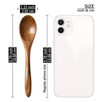 7 PCS Small Wooden Spoons, 5.8 Inch Honey Spoons for Tea, Hardwood Wooden Honey Teaspoon for Coffee, Little Tiny Wood Spoons, Bamboo Table Spoon for stirring, Wooden Spoons for Utensils Set