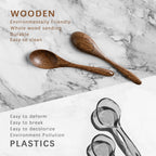 7 PCS Small Wooden Spoons, 5.8 Inch Honey Spoons for Tea, Hardwood Wooden Honey Teaspoon for Coffee, Little Tiny Wood Spoons, Bamboo Table Spoon for stirring, Wooden Spoons for Utensils Set