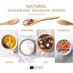 7 PCS Small Wooden Spoons, 5.8 Inch Honey Spoons for Tea, Hardwood Wooden Honey Teaspoon for Coffee, Little Tiny Wood Spoons, Bamboo Table Spoon for stirring, Wooden Spoons for Utensils Set
