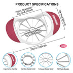 SCHVUBENR 4.72 Inch Large Apple Slicer with 12 Blades - Professional Apple Cutter - Stainless Steel Apple Corer - Sharp Apple Slicer and Corer - Apple Corer Tool - Dishwasher Safe(Black)