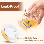 ComSaf Airtight Glass Jars with Lids 17oz Small Food Storage Container Set of 6 - Airtight Canister with Clear Preserving Seal Wire Clip Fastening for Kitchen Canning Pickling Mason jars