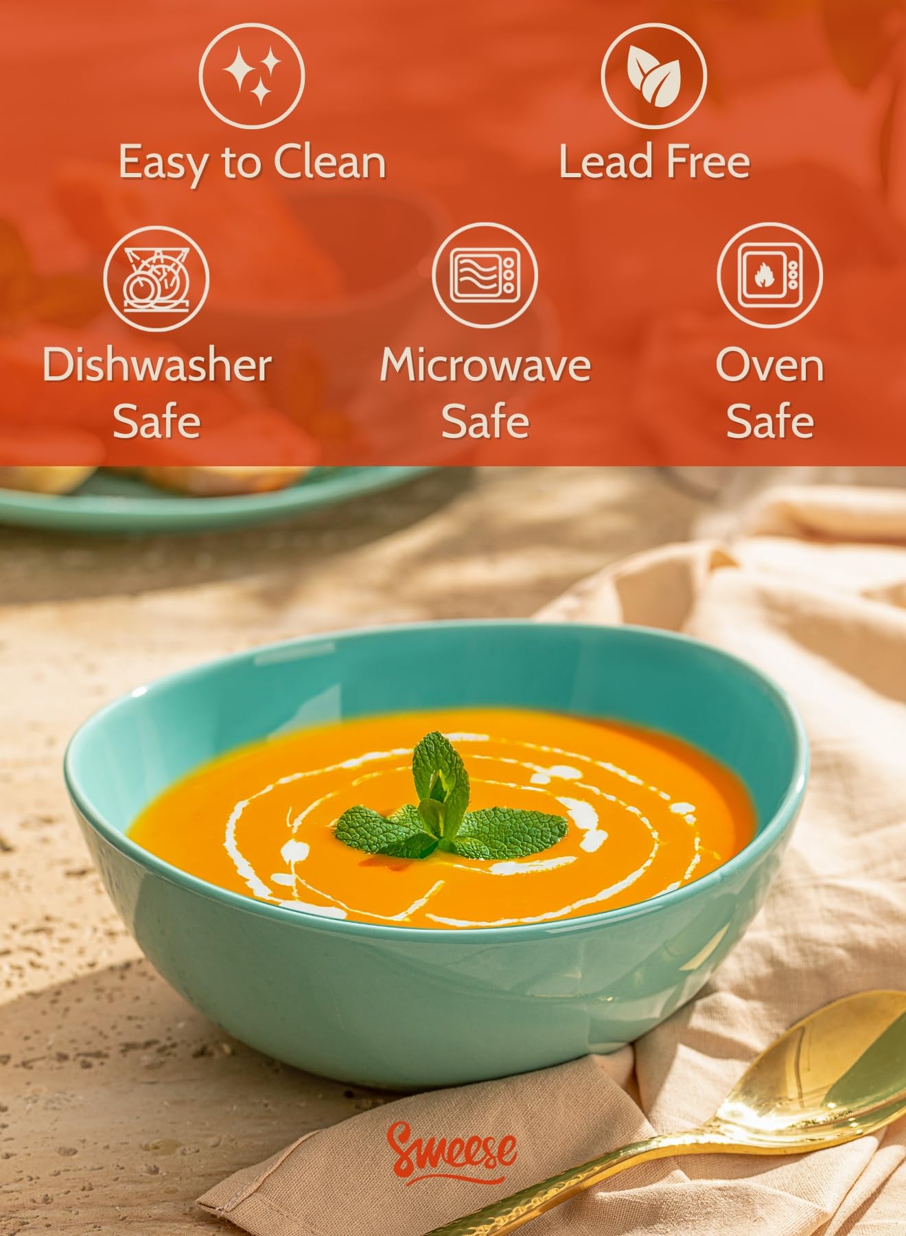 Sweese 4 oz Very Small White Porcelain Bowls - Set of 6 Dipping, Sauce, Salsa & Snack Bowls, Mini Ceramic Bowls for Condiments & Charcuterie